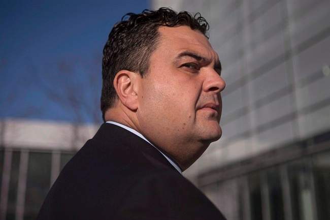 Former Conservative MP Dean Del Mastro is pictured outside an Oshawa, Ont. courthouse on Tuesday January 5, 2016. 