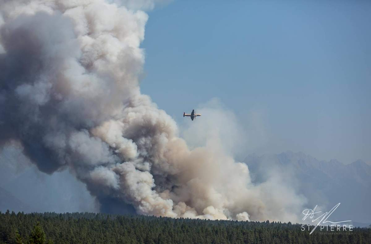 Fighting a wildfire near Cranbrook.
