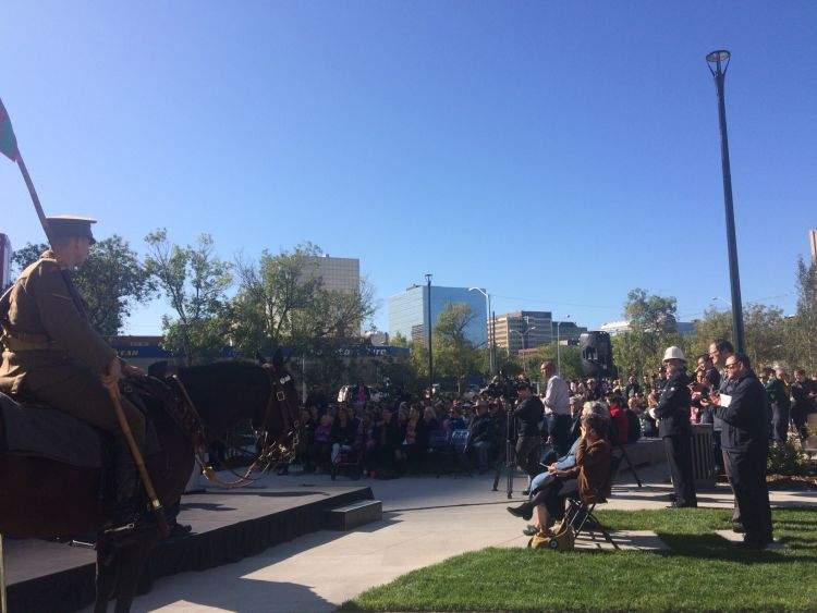 File: Alex Decoteau Park in downtown Edmonton.