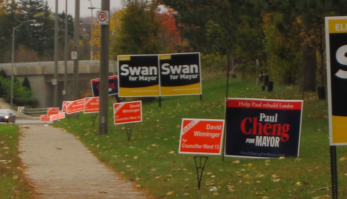 The corporate services committee voted 3-0 Tuesday night, in favour of sending the proposed changes to London's election sign bylaw back to staff.