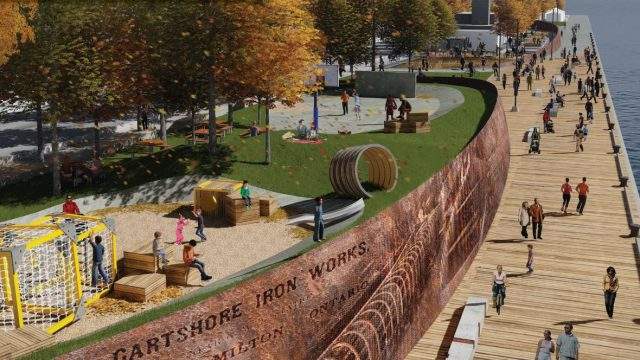The waterfront housing and commercial development will be built in conjunction with a Pier 8 public promenade.