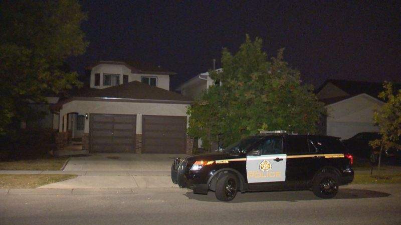 Calgary police investigate a death in the 200 block of Hawkwood Boulevard N.W. on Thursday, Aug. 31, 2017. 