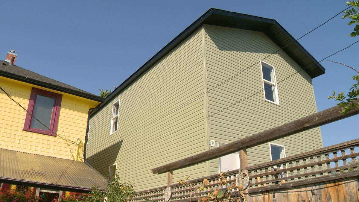 Homeowner Angela Ell says the new neighbouring property is too big for the area. 