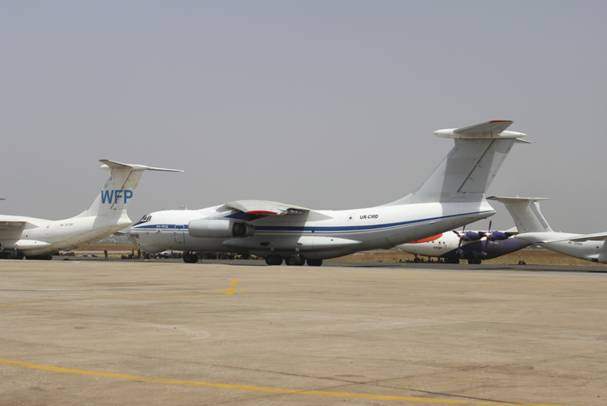 Jets at the Juba airport.