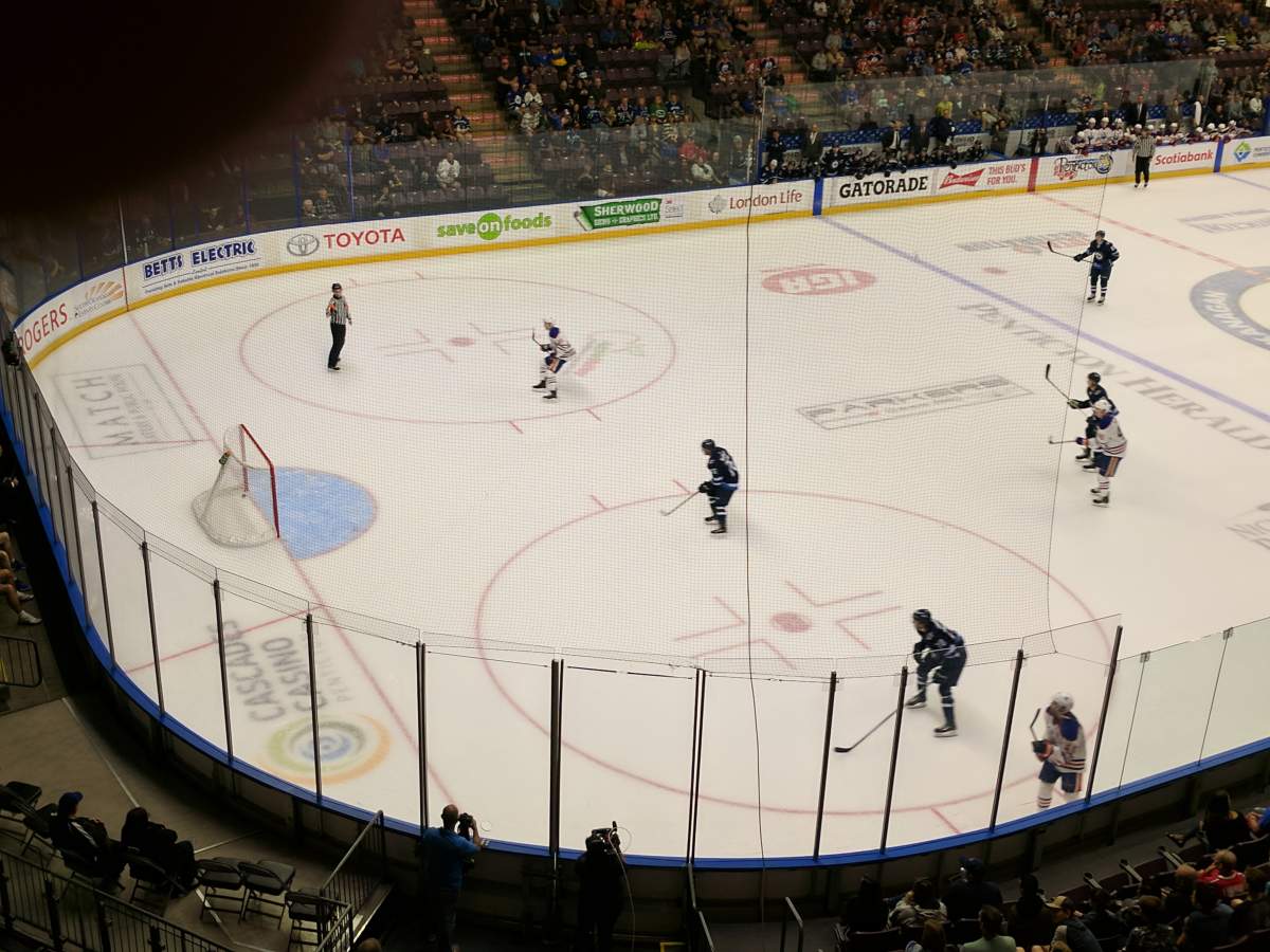 Joseph Gambardella scores an empty net goal for the Oilers to seal a 3-0 win over the Jets. 