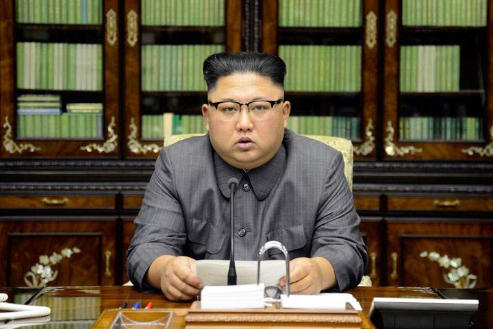 North Korea's leader Kim Jong Un on TV