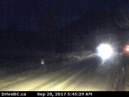 Hwy 5, in Little Fort at Hwy 5/Hwy 24 junction, looking north.
