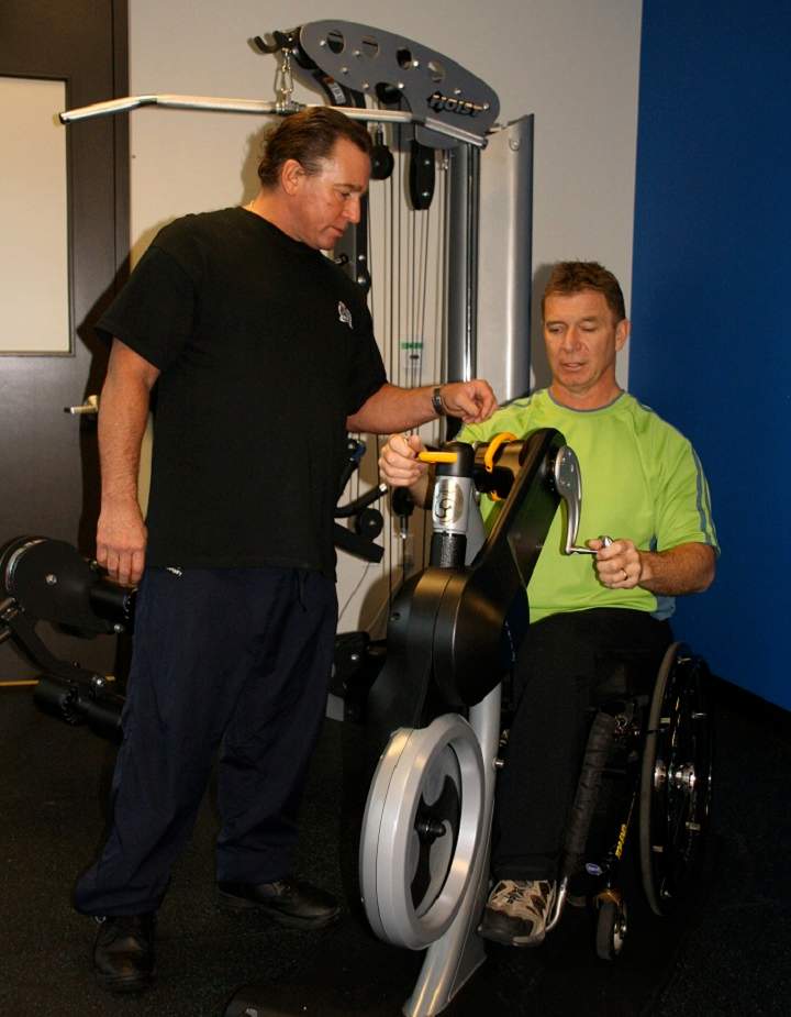 Mike Hamill with Rick Hansen.
