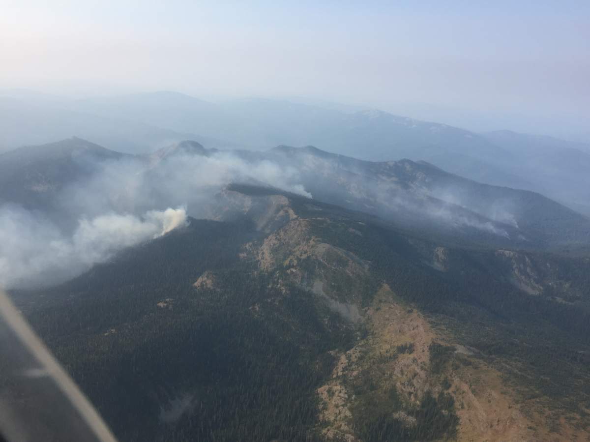 The Linklater Creek fire as seen from the air. Credit: B.C. Wildfire Service