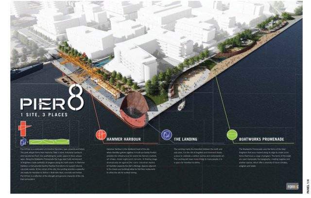"Hamilton - Hammer City" was recently chosen as the winning design for the Pier 8 Promenade Park.