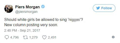 Piers Morgan faces backlash after blaming Kanye West for white girls singing N-word - image