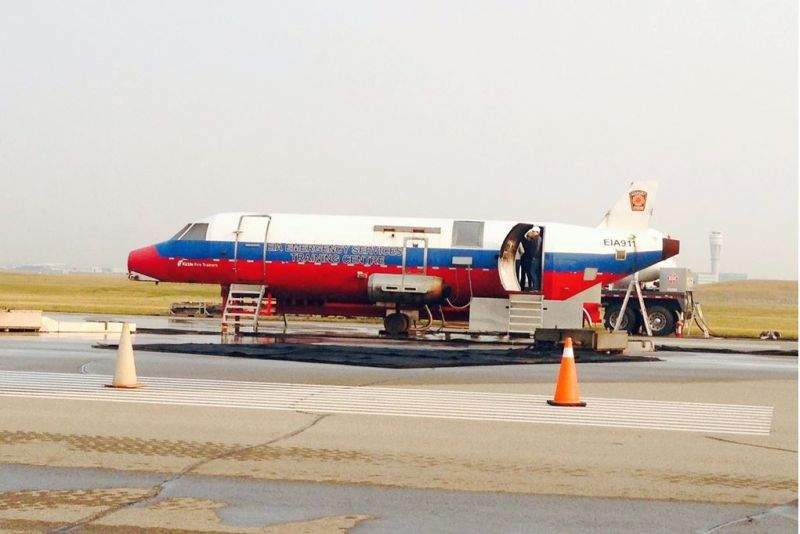 Officials host an emergency training exercise at the Calgary International Airport on Thursday, Sept. 7, 2016.