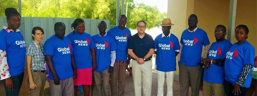 South Sudanese medi managers with Ron Waksman (center) after the training workshop.