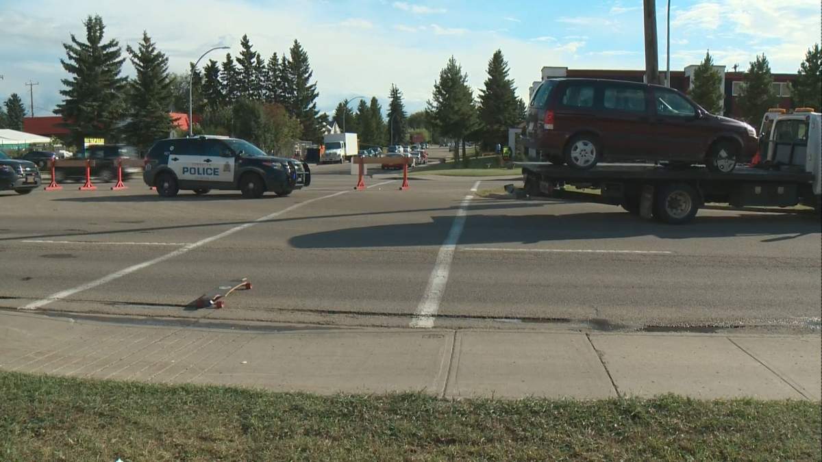 A female was taken to hospital with 'serious injuries' on Sept. 14 after a collision in northwest Edmonton.