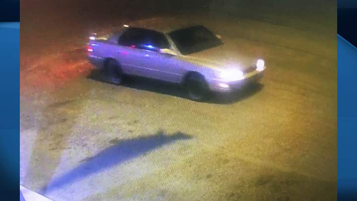 Surveillance photos of the vehicle driven by a Canwood armed robbery suspect.