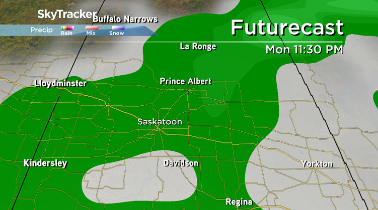 Some lingering precipitation is possible into early Tuesday, which could fall as snow in the areas that it does.