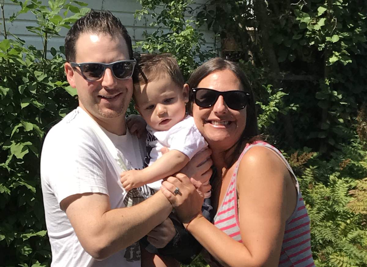 Melanie Parnass with her family.