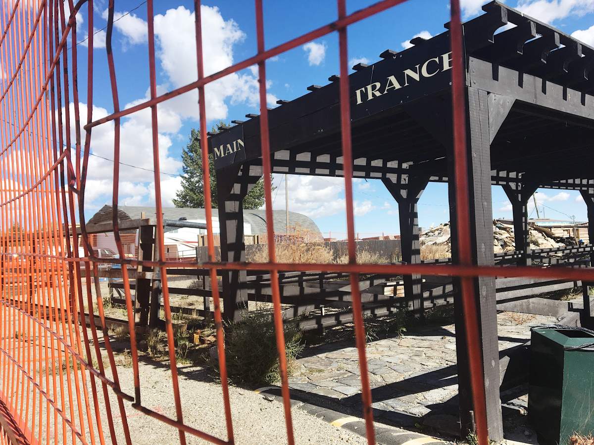 Burned out remains of Symons Valley Ranch