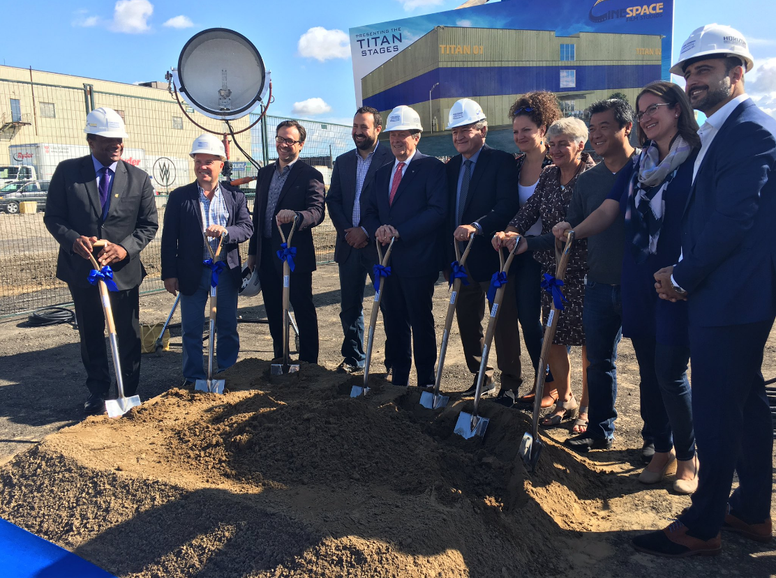 Officials break ground on Cinespace's Titan Studios in Etobicoke. 