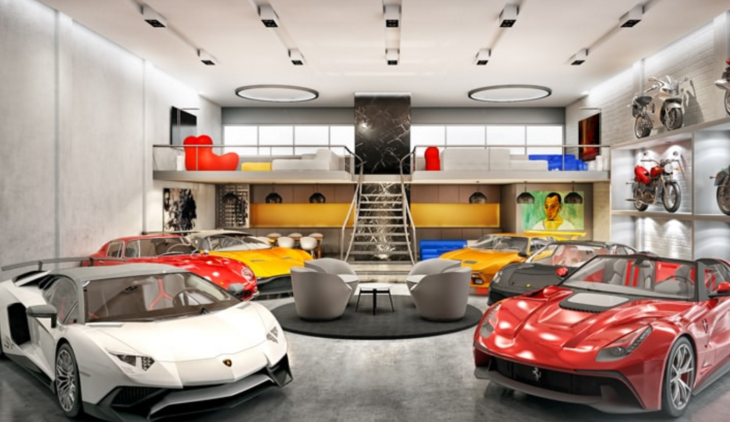 An image from the Trove website shows a rendering for a luxury condo project to house supercars. Image by NoTriangle Studio