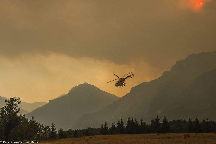 Waterton wildfire helicopter