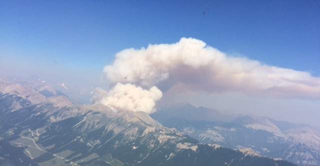 The White River complex fire. Credit: B.C. Wildfire Service.
