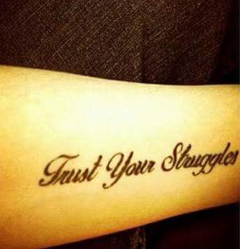 Brayden Joseph Thibault’s tattoo which is located on his inner left arm