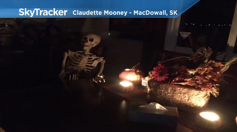 A spooky scene in MacDowall over the weekend when the power went out.