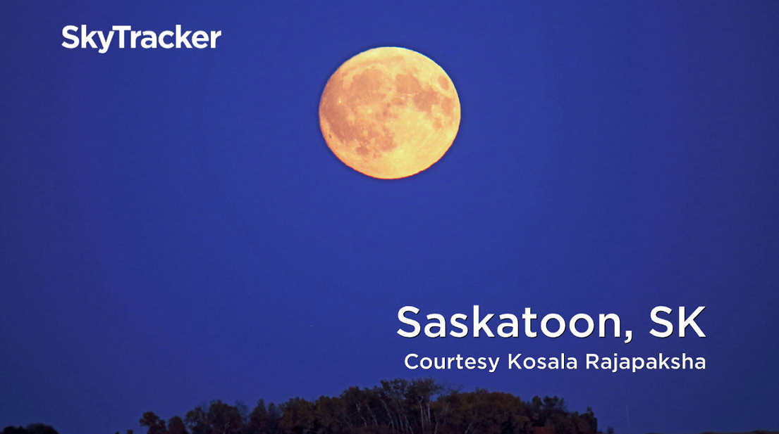 Clear skies brought in fantastic viewing conditions for the Harvest full moon.