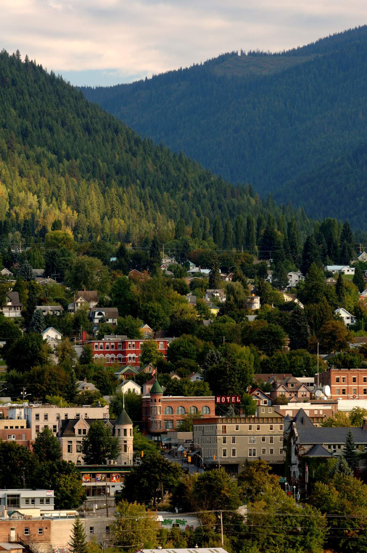 View of heritage buildings in Nelson.