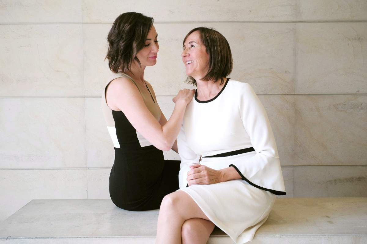 Lorinda Stewart (right) and her daughter Amanda Lindhout are photographed in Toronto on Monday, October 16, 2017, as they promote Stewart’s book “One Day Closer.”