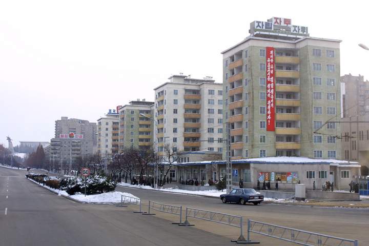 Prefabricated buildings in Pyongyang