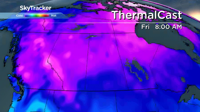 Arctic air drops in from the north with temperatures dipping into minus double digits Friday morning.