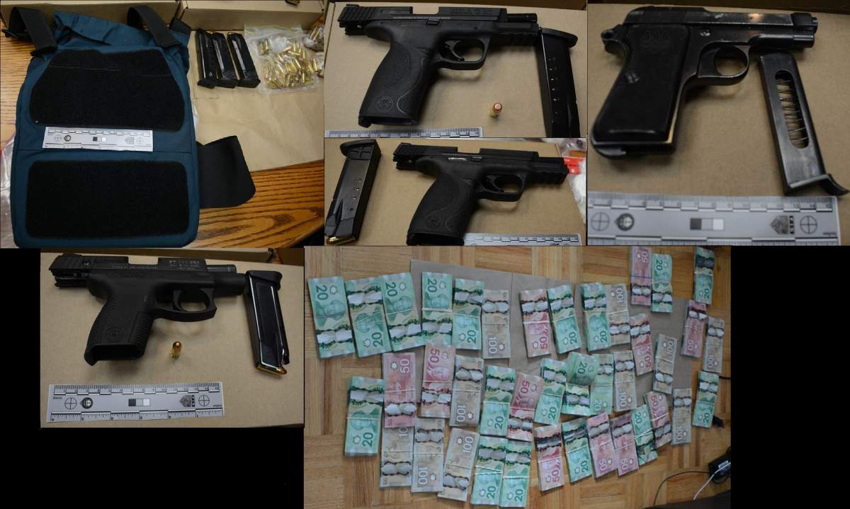 Toronto police allegedly seized these items from a residence in the city’s north end.