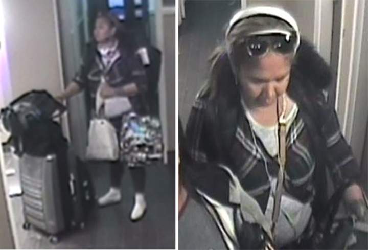 Security video image of suspect wanted in theft investigation.