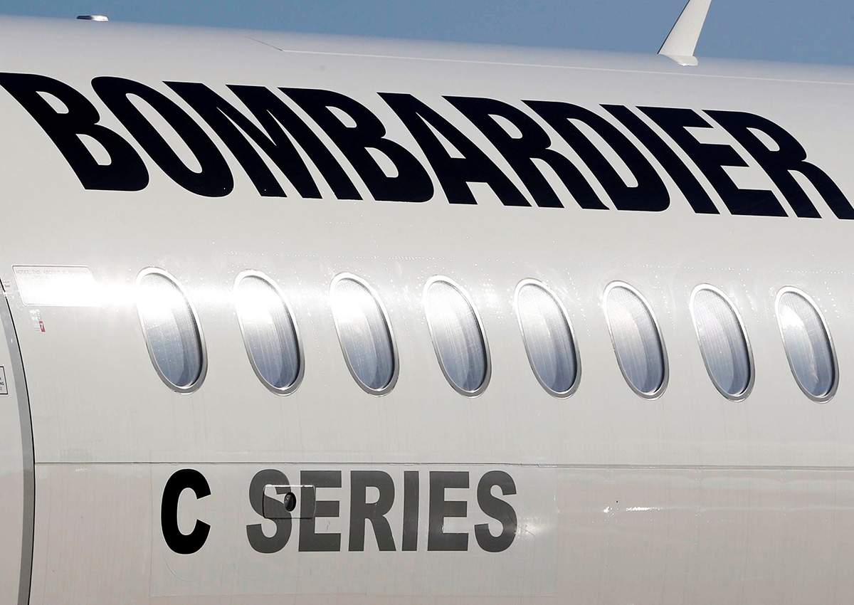A Bombardier C-Series aircraft is pictured, October 17, 2017.