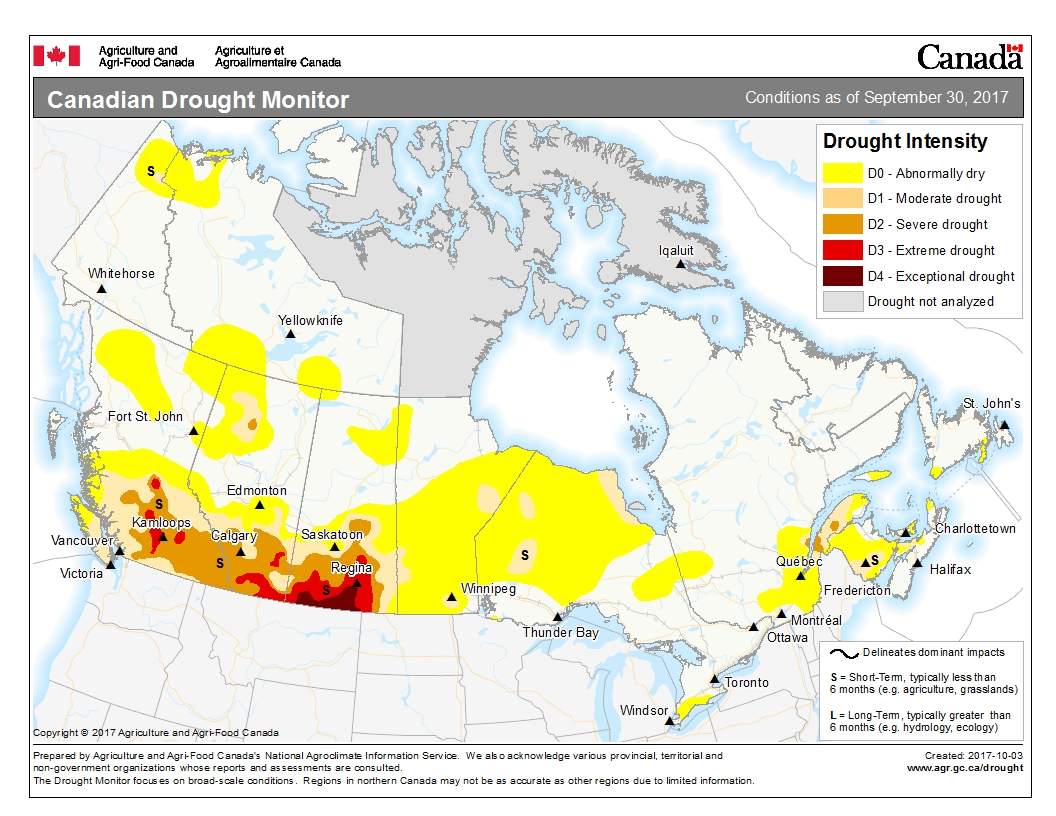 Southern Saskatchewan in drought for almost a year - image