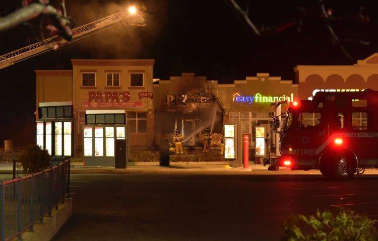 An Edmonton pizza shop was gutted from a fire early Sunday morning.