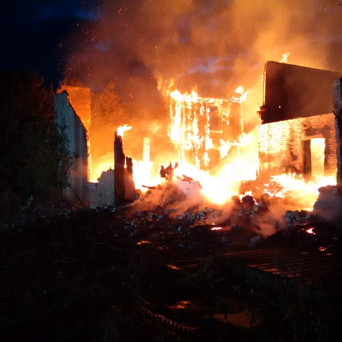 A suspicious fire gutted a house in the Township of Guelph Eramosa on Oct. 14, 2016.
