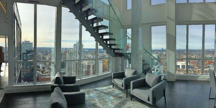 Edmonton’s middle class needs to make at least six figures to afford properties like this two-storey penthouse in Edmonton’s Ultima Tower. It’s $3.13 million and comes with a Bentley.