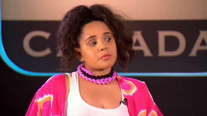 Toronto-based musician Lido Pimienta is seen an interview with ET Canada in September.
