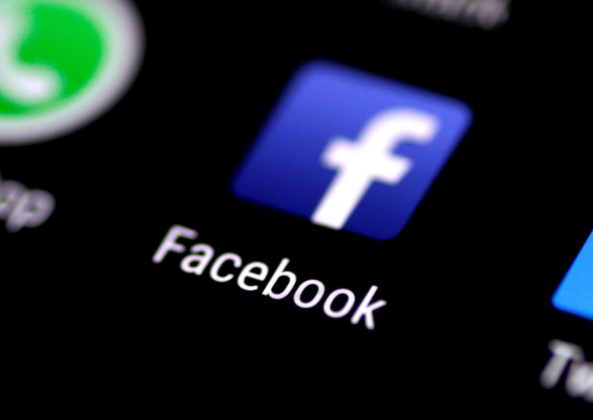 The Facebook application is seen on a phone screen August 3, 2017.  
