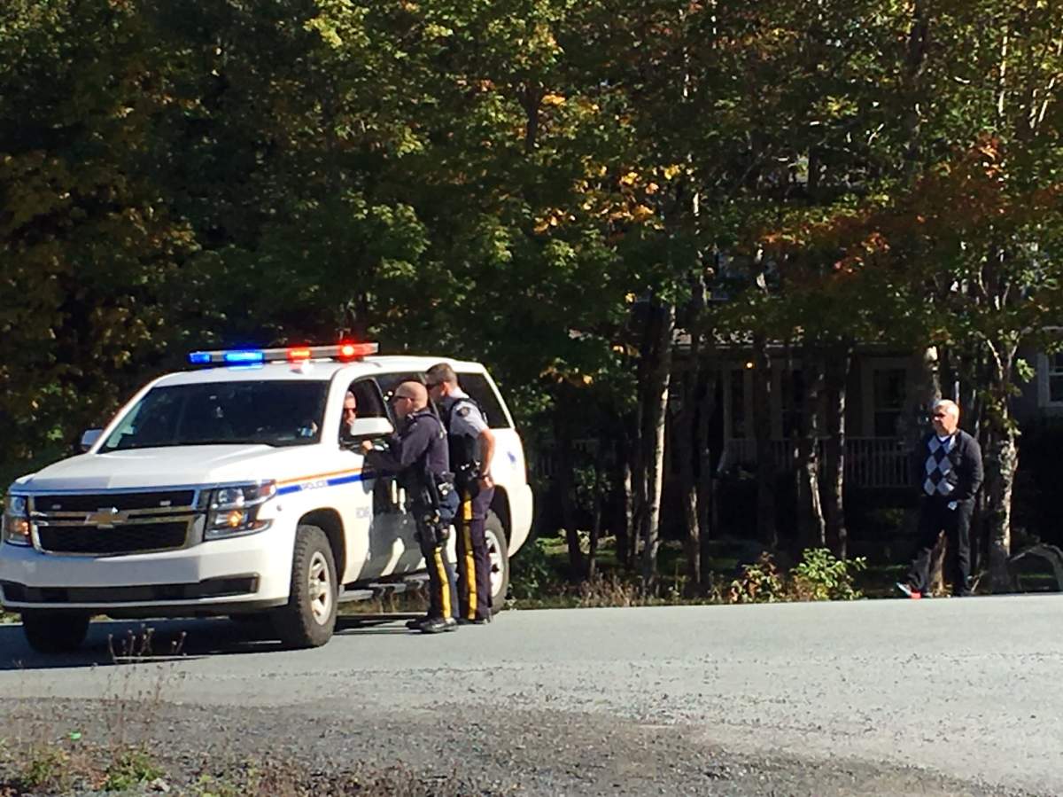 RCMP are on scene in Hammonds Plains and have a section of Rochester Drive blocked off to traffic.
