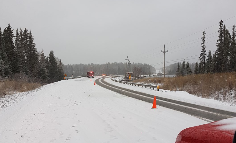 The site of the crash, near Bakers Narrows, MB. 