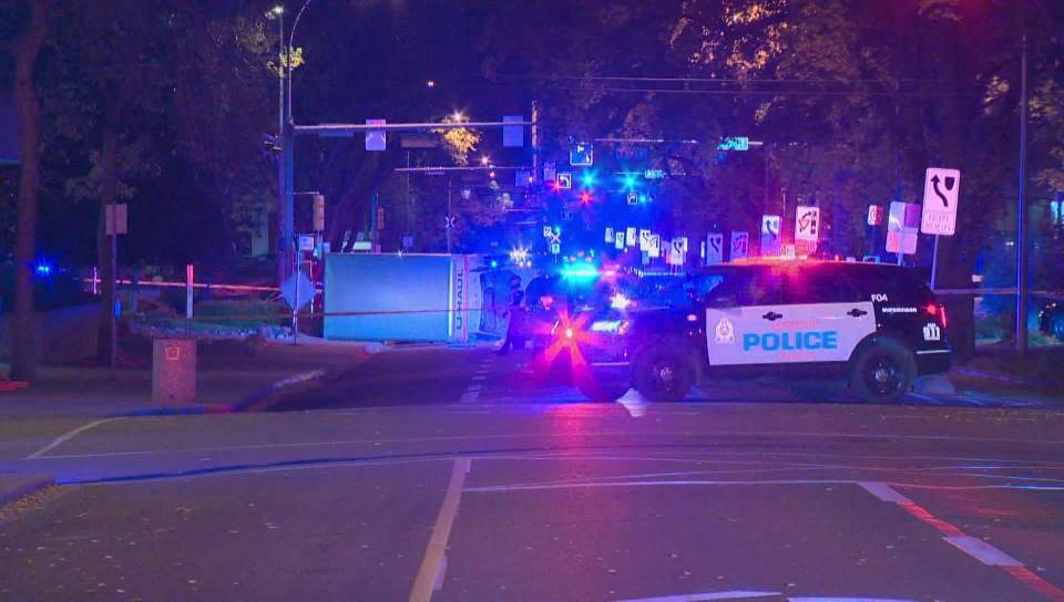 Edmonton police respond to U-Haul rampage along Jasper Ave. Sat. Sept. 30, 2017.
