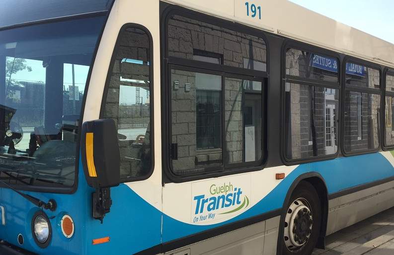 Guelph Transit bus.