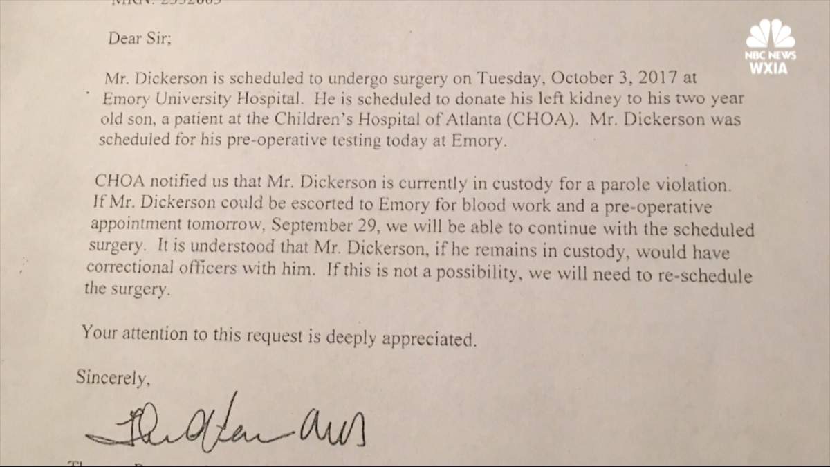 2-year-old denied kidney transplant because father violated probation - image