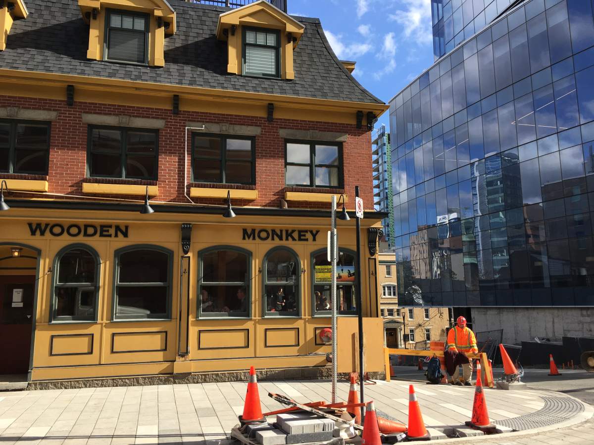 The Wooden Monkey is directly across the street from the Nova Centre project, which has seen multiple delays and is now expected to be complete in December 2017.