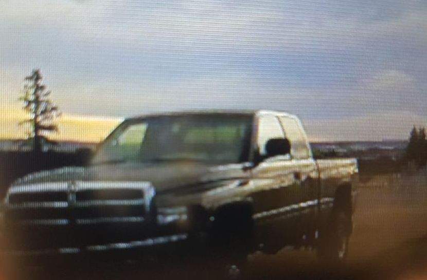 Cochrane RCMP released this photo of a two-toned brown Dodge pickup they're looking for in connection to a violence assault in Morley on Oct. 18, 2017. 