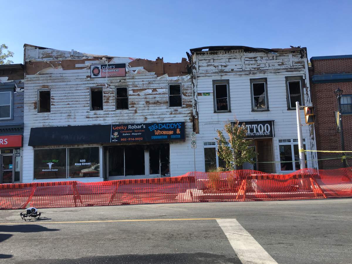 Several businesses and some apartments were damaged in a fire late Sunday night in Bridgewater, N.S.